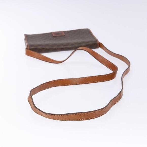 CELINE Macadam Canvas Shoulder Bag Pvc Leather Brown Gold - Picture 7 of 12